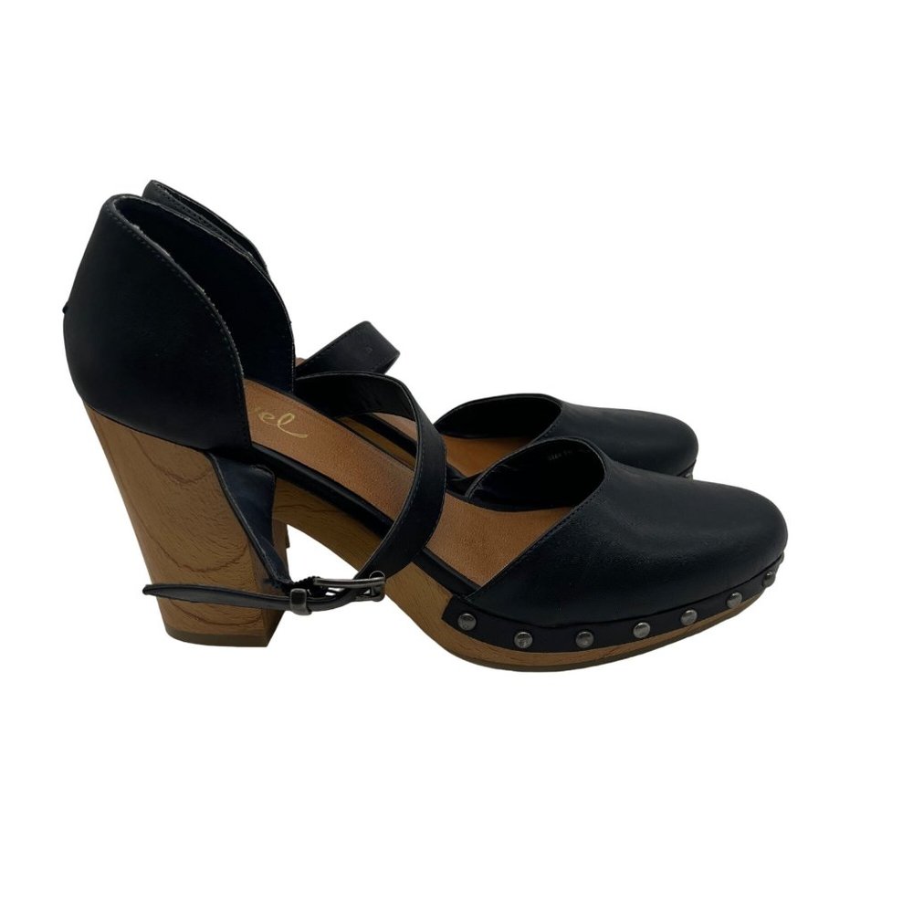 Womens High Heel Shoes Size 10 Blue Leather Platform 4 in Heel Cushion Revel NWO